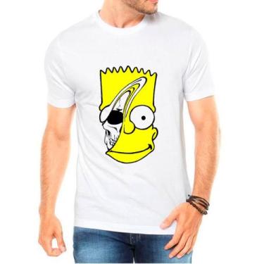 Imagem de Camiseta bart simpsons desenho masculina21 - DESIGN CAMISETAS, Branco,