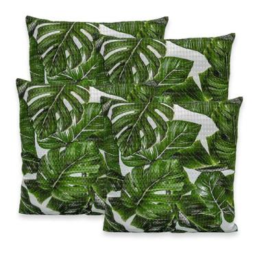 Imagem de Kit 4 Capas de Almofadas Estampadas Piquet Favinho 40x40 C/ Zíper Lind