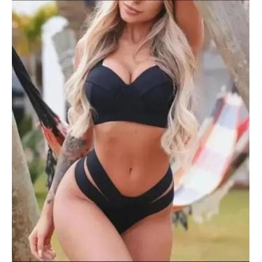 Imagem de Biquíni Sensual Brasileiro Praias Do Rio - Juliete Gringa Neon, Preto,