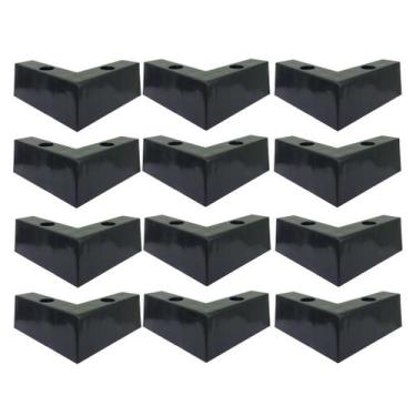 Imagem de Pé Cantoneira Canto Preto Plástico Sofá Puff Poltrona - Jthome, 12