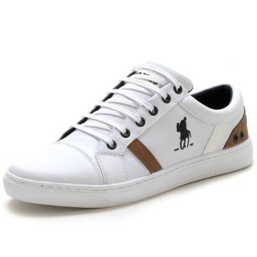Imagem de Sapatênis Casual Masculino Polo Plus, Branco, 39, Masculino