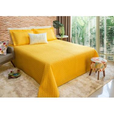 Imagem de Cobre leito perola casal 5 pecas - amarelo - Enxovais Aquarela LTDA