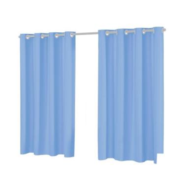 Imagem de Cortina Blackout para Quarto e sala em Pvc 2,20 X 1,30 - Azul - HOUSE 