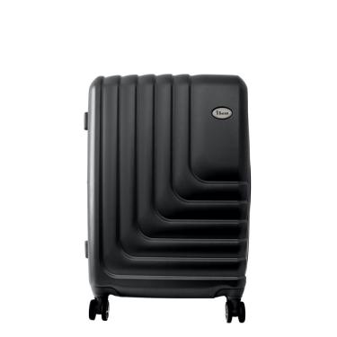 Imagem de Mala de Bordo Pequena para Viagem em Abs Ika Flex, Cadeado Tsa Embutido, Rodas Duplas 360  Preta