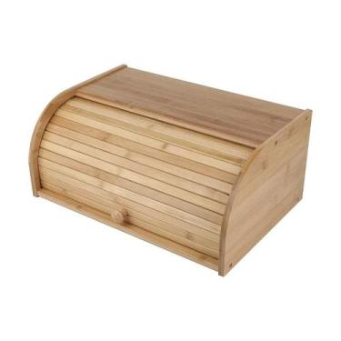 Imagem de Porta Pão em Bambu com Tampa Retrátil JÁ MONTADO - ForceInox