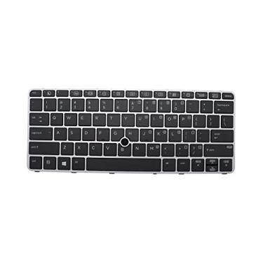 Imagem de Novo teclado de substituição para HP Elitebook 725 G3, 820 G3, 6037B0113601 826630-001 826630-B31 com moldura retroiluminada
