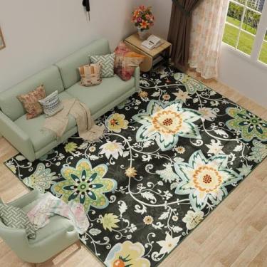 Imagem de Sala de estar Tapete Quarto Cabeceira Tapete Macio Baixo Pelúcia Estampa de Flores Mesa de Centro Área de Lazer Tapetes Pelúcia, SY1586, TD, 300x400CM