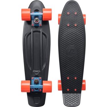 Imagem de Retrospec Skate Quip Mini Cruiser de 57 cm Clássico Retro Plástico Cruiser Skate Completo com Rolamentos ABEC 7 e Rodas PU Placa Compacta com Deck de Waffle Grippy, Moldado