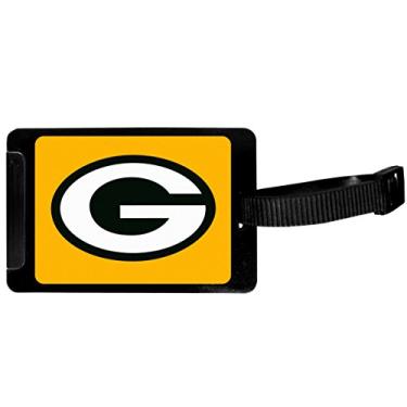 Imagem de Siskiyou Sports Etiqueta de bagagem unissex NFL Green Bay Packers, preta, 8,25 cm