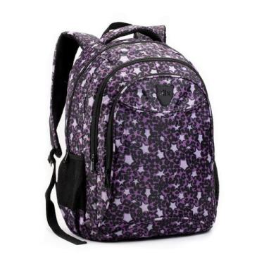 Imagem de Mochila Juvenil Feminina Preta Escolar Aulas Love Dl0668 - Denlex