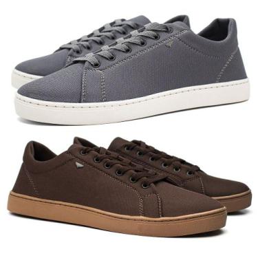 Imagem de Kit 2 Pares Sapatenis Masculino Tenis Casual Macio Confortavel Leve La