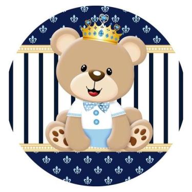 Imagem de Painel Festa Redondo C/ Elástico 1,50m Ursinho Príncipe - Fadrix