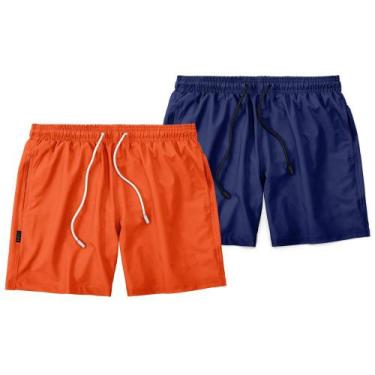 Imagem de Kit 2 Shorts Masculino Liso Praia Piscina Academia Tactel MXC BRASIL, 