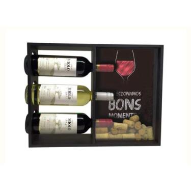 Imagem de Adega quadro rolhas (sem vinhos) - colecionamos bons momentos - Fagulh