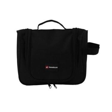 Imagem de Bolsa Necessaire Viagem Organizadora c/Zíper Preta Travelux, Preto