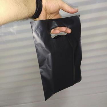 Imagem de 25 Sacolas Plásticas 20x30 -1º linha alta densidade  Boca triste -  tr