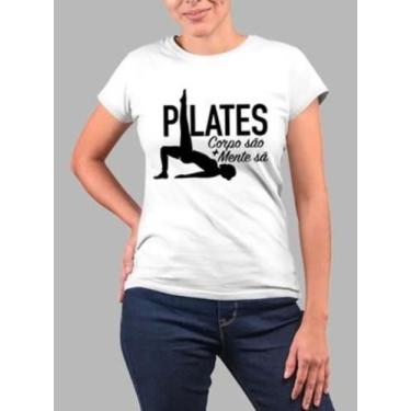 Imagem de Camiseta Feminina Pilates Corpos São Mentes Sã Baby Look Fisio - SEMPR
