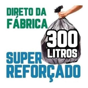 Imagem de Saco De Lixo 300 Litros 200 Un Preto Super Reforçado - HIGIPACK