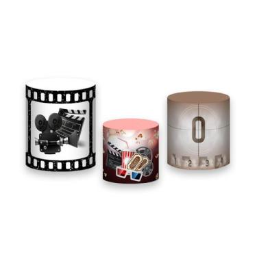 Imagem de Trio De Capa Cilindro - Sala de Cinema Pipoca Claquete 001 - Via Cores