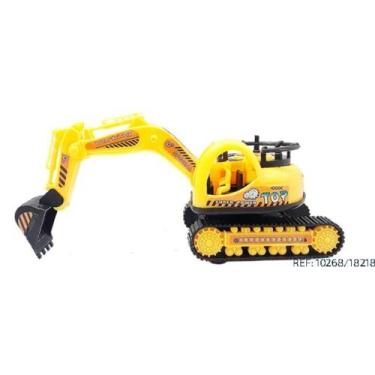 Imagem de Trator retroescavadeira a fricção truck zone amarelo - SPIDER