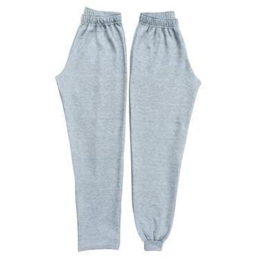 Imagem de Calça de moletom para visita em presidio cor cinza mescla com barra re