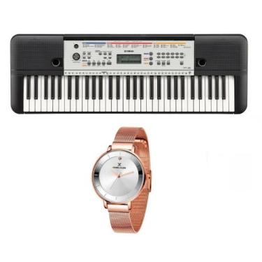 Imagem de Teclado Yamaha YPT260 e Relogio Dk Fashion Dk11164-4 Kit