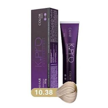 Imagem de Tintura Profissional K.PRO Caviar Color 10.38 Loiro Claríssimo Dourado