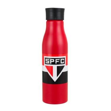 Imagem de Garrafa São Paulo Alumínio 600ml Alça Esporte - Mileno
