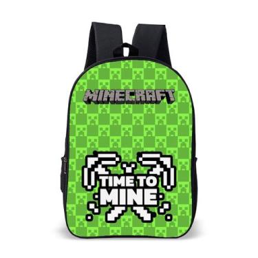 Imagem de Mochila Escolar Infantil Avulsa Game Minecrafit  Menino e Menina - Use