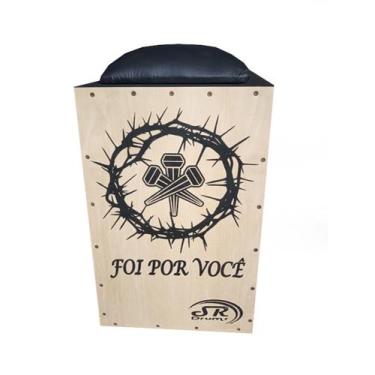 Imagem de Cajon Profissional Inclinado Acústico SR Drums, FOI POR VOCÊ