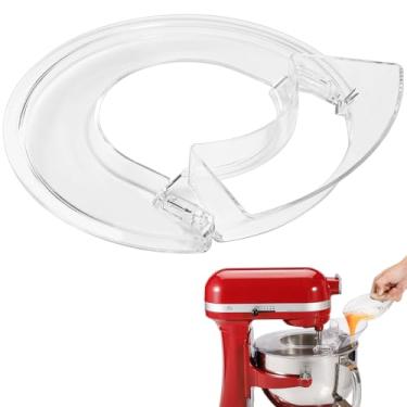 Imagem de Protetor de derramamento para KitchenAid 6 Quart, protetor contra respingos com calha removível para batedeira KitchenAid de 5,5 a 7 litros