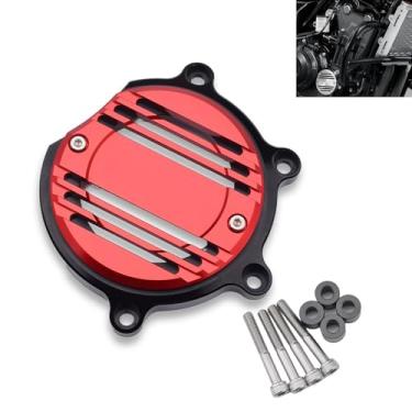 Imagem de LEDISHUN Capa de proteção de motor direita Stator Guard Cover Slider Fairing Pad Protector Crash Retro Capa decorativa (para veículo Honda) SCL500 CMX500 Rebel 500 NX500 CB500X CB500F (vermelho)