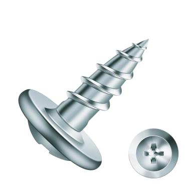 Imagem de SG TZH Parafuso de Madeira #8 X 1/2" 500 Peças de Liga de Aço Rosca Padrão Cabeça de Treliça Auto-Roscante Rápido Por