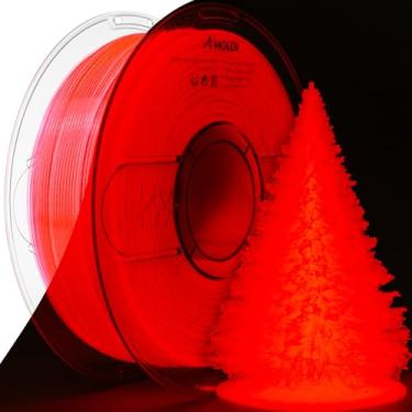 Imagem de AMOLEN Filamento de impressora pla 3d, filamento pla vermelho escuro de 1,75 mm para impressão 3d, melhor com lâmpadas uv, carretel de 1 kg (2,2 lbs), precisão dimensional +/- 0,02 mm, adequ