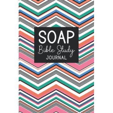 Imagem de SOAP: Bible Study Journaling Notebook for Teen Girls | Bible Study Notes Book for Studying Scripture Using the SOAP Method - Journal - Colorful Chevron Cover Design