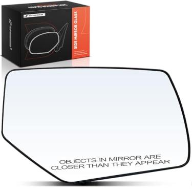 Imagem de A-Premium Vidro espelhado aquecido do lado direito do passageiro com placa de suporte compatível com Chevrolet Tahoe, Suburban e GMC Yukon, Yukon XL, 2015-2020 - Espelho convexo de vista lateral