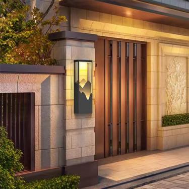 Imagem de Lâmpada de parede à prova d 'água contemporânea personalizada Simplicidade elétrica Varanda Corredor Pátio Villa Hotel Gate Lâmpada de parede LED (D H38CM elétrico)