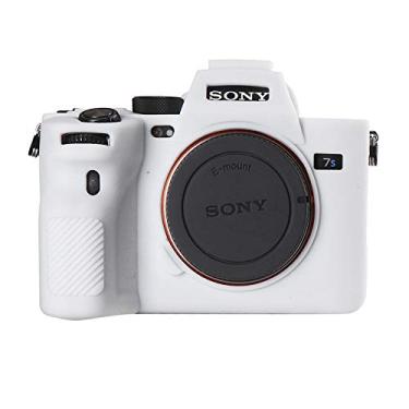 Imagem de STSEETOP Capa de câmera para Sony A7SIII A7siii A7S3 - Capa protetora de silicone DSLR, gaiola destacável, à prova de choque, à prova de poeira (branca)