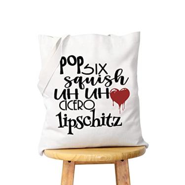 Imagem de WCGXKO Bolsa de cosméticos Chicago Musical Inspired Gift Six Squish Uh Uh Cicero Lipschitz com zíper, Bolsa POP SIX, Zíper