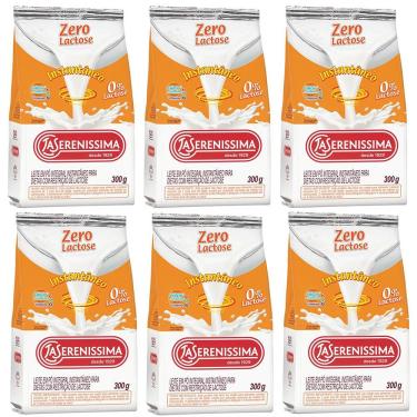 Imagem de Combo 6 Un Leite em pó Zero Lactose integral instantâneo La Sereníssima 300g