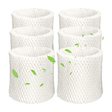 Imagem de Substituição de filtro de umidificador de dossel, filtro de dossel compatível com umidificadores de dossel de cabeceira e berçário, polpa de madeira e filtros de colmeia de papel (6 peças, branco)