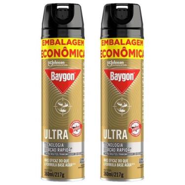 Imagem de Kit 2 Inseticidas Aerossol Baygon Ultra 360ml
