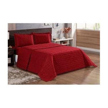 Imagem de Kit Colcha Cobre leito Roupa de Cama Casal Padrão 03 peças - Sophia En