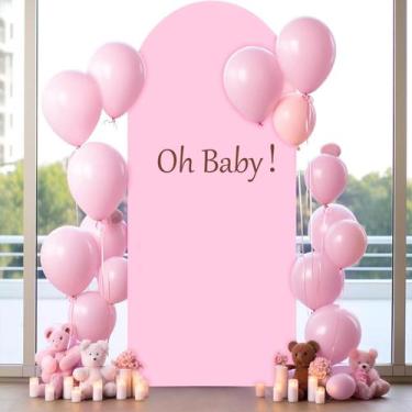 Imagem de Fundo em Arco Rosa Bebê NSSONBEN 2,2m - Para Suporte de 2,1/2,2m