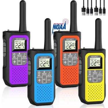 Imagem de Walkie Talkies NXGKET Recarregáveis - Alcance Longo - Pacote com 4 Uni