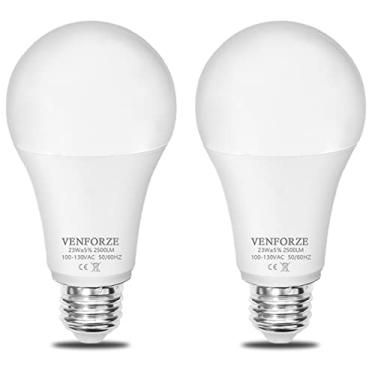 Imagem de Venforze Lâmpada De Luz Brilhante, Equivalente A 150W-200W 2500Lm E26 Lâmpada Led 23W Branco Suave 3000K A21 Lâmpada Led Não Regulável Pacote Com 2