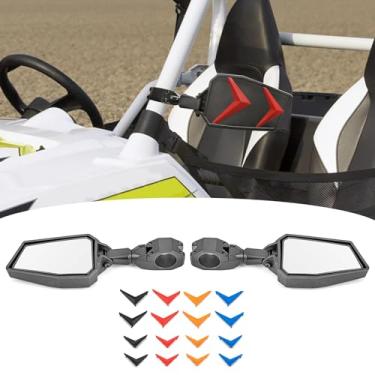 Imagem de WeiSen Espelho lateral Arctic Cat 1,75-5 cm espelhos retrovisores com 4 cores (preto vermelho amarelo azul) inserções universais