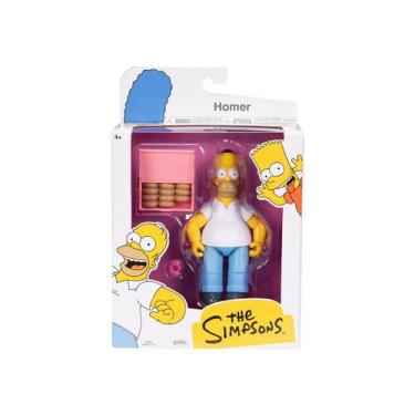 Imagem de Boneco Articulado Homer de 12cm com Donuts - Os Simpsons