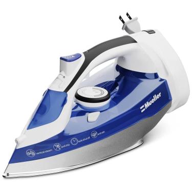Imagem de Ferro de Passar a Vapor, com Desligamento Automático, 1500W, 110W, MUELLER AUSTRIA MU 77XB, Azul