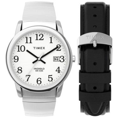 Imagem de Relógio Masculino Analógico Easy Reader com 2 Pulseiras, Modelo, TIMEX TWG025400JT, Prateado